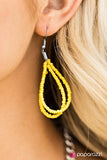 Paparazzi "The Bead Scene" Yellow Necklace & Earring Set Paparazzi Jewelry