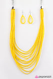 Paparazzi "The Bead Scene" Yellow Necklace & Earring Set Paparazzi Jewelry