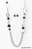 Paparazzi "The Big Time" Black Necklace & Earring Set Paparazzi Jewelry