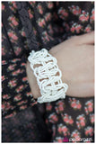 Paparazzi "The BRAID and The Bold - White" bracelet Paparazzi Jewelry