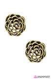 Paparazzi "The Bride and BLOOM - Brass" earring Paparazzi Jewelry