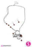 Paparazzi "The Charmed Life" Brown Necklace & Earring Set Paparazzi Jewelry