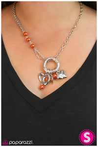 Paparazzi "The Charmed Life" Orange Necklace & Earring Set Paparazzi Jewelry