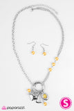 Paparazzi "The Charmed Life" Yellow Necklace & Earring Set Paparazzi Jewelry