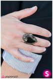 Paparazzi "The Crown Jewel" Black Ring Paparazzi Jewelry