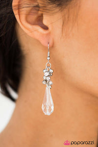 Paparazzi "The Crystal Ball" White Earrings Paparazzi Jewelry