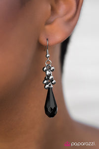 Paparazzi "The Crystal Ball" Black Earrings Paparazzi Jewelry