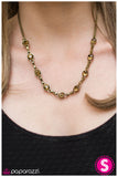 Paparazzi "The Diamond Anniversary" Brass Necklace & Earring Set Paparazzi Jewelry