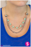 Paparazzi "The Difference Between Us" Green Necklace & Earring Set Paparazzi Jewelry