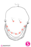 Paparazzi "The Difference Between Us" Pink Necklace & Earring Set Paparazzi Jewelry