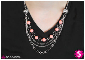 Paparazzi "The Difference Between Us" Pink Necklace & Earring Set Paparazzi Jewelry