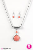 Paparazzi "The Electric Slide" Orange Necklace & Earring Set Paparazzi Jewelry