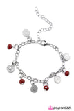 Paparazzi "The Euro - Red" bracelet Paparazzi Jewelry