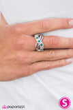 Paparazzi "The GLITTER Brick Road" Blue Ring Paparazzi Jewelry
