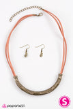 Paparazzi "The GLITTER Rush" Orange Necklace & Earring Set Paparazzi Jewelry