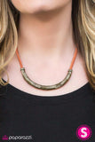 Paparazzi "The GLITTER Rush" Orange Necklace & Earring Set Paparazzi Jewelry