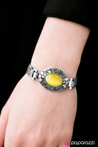 Paparazzi "The GLOW-Getter" Yellow Bracelet Paparazzi Jewelry
