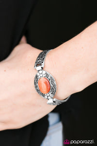 Paparazzi "The GLOW-Getter - Orange" bracelet Paparazzi Jewelry