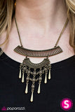 Paparazzi "The Grand Geisha" Brass Necklace & Earring Set Paparazzi Jewelry