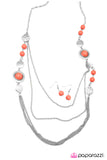 Paparazzi "The Great Expedition" Orange Necklace & Earring Set Paparazzi Jewelry