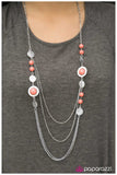 Paparazzi "The Great Expedition" Orange Necklace & Earring Set Paparazzi Jewelry