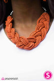 Paparazzi "The Great Outback" Orange 065XX Necklace & Earring Set Paparazzi Jewelry