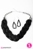 Paparazzi "The Great Outback" Black Necklace & Earring Set Paparazzi Jewelry