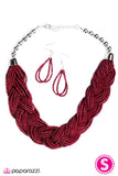 Paparazzi "The Great Outback" Red Necklace & Earring Set Paparazzi Jewelry