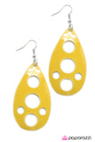 Paparazzi "The HOLE Picture - Yellow" earring Paparazzi Jewelry