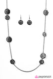 Paparazzi "The HOLEY Grail - Black" Necklace & Earring Set Paparazzi Jewelry