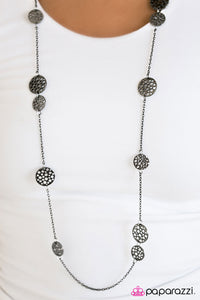 Paparazzi "The HOLEY Grail - Black" Necklace & Earring Set Paparazzi Jewelry