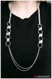 Paparazzi "The Inner Circle" Silver Necklace & Earring Set Paparazzi Jewelry