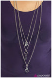 Paparazzi "The Key to Success" Silver Necklace & Earring Set Paparazzi Jewelry