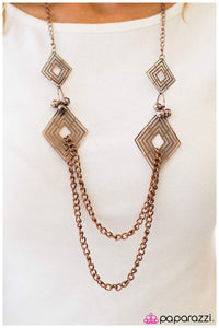 Paparazzi "The Labyrinth" Copper Necklace & Earring Set Paparazzi Jewelry