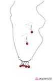 Paparazzi "The Last Ride - Red" Necklace & Earring Set Paparazzi Jewelry