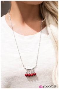 Paparazzi "The Last Ride - Red" Necklace & Earring Set Paparazzi Jewelry