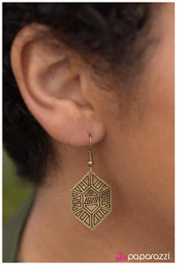 Paparazzi "The Lions Den" Brass Earrings Paparazzi Jewelry