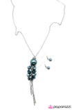 Paparazzi "The Low Down" Blue Necklace & Earring Set Paparazzi Jewelry