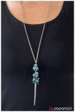 Paparazzi "The Low Down" Blue Necklace & Earring Set Paparazzi Jewelry