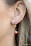 Paparazzi "The Low Down" Orange Necklace & Earring Set Paparazzi Jewelry