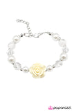 Paparazzi "The Lucky One - White" bracelet Paparazzi Jewelry