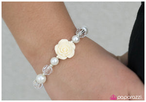 Paparazzi "The Lucky One - White" bracelet Paparazzi Jewelry