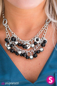 Paparazzi "The Matchmaker" Black Necklace & Earring Set Paparazzi Jewelry