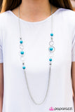 Paparazzi "The Middle GLAM - Blue" necklace Paparazzi Jewelry