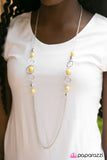 Paparazzi "The Middle GLAM - Yellow" necklace Paparazzi Jewelry
