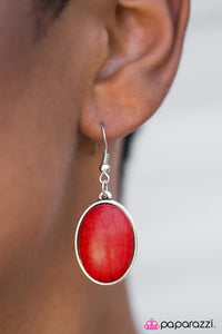 Paparazzi "The Mountains Are Calling - Red" earring Paparazzi Jewelry