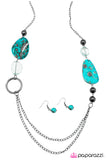 Paparazzi "The New Age" Blue Necklace & Earring Set Paparazzi Jewelry