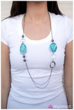 Paparazzi "The New Age" Blue Necklace & Earring Set Paparazzi Jewelry