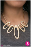 Paparazzi "The Next Big Thing" Gold Necklace & Earring Set Paparazzi Jewelry