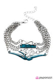 Paparazzi "Then Love Swooped In" Blue Bracelet Paparazzi Jewelry